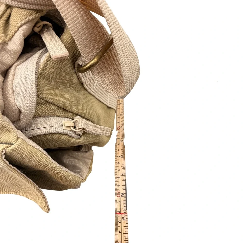 Canvas Camera Messenger Bag S Tan Adjustable Padded Crossbody Tech Travel Gear